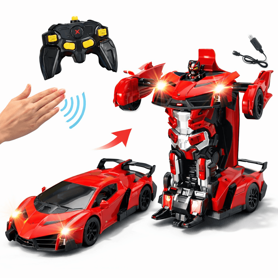 2-in-1 Remote Control Large Size Transforming Robot Car – Remote Control Deformation Vehicle with Sensors