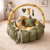 2-in-1 Reversible Baby Sleeping Cot – Soft Round Nest Bed for Newborn