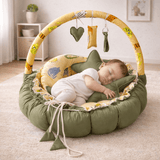 2-in-1 Reversible Baby Sleeping Cot – Soft Round Nest Bed for Newborn