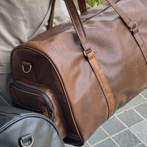 Premium Leather Duffle Bag +  🚨 Free Crossbody Bag 🔥