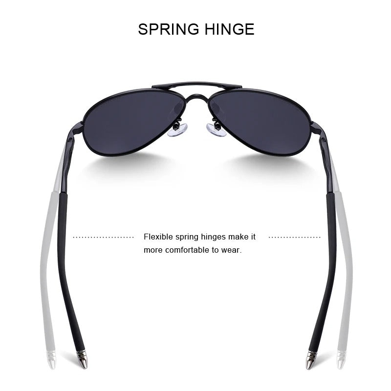 MERRY'S Men's Luxury Aviator Branded Design Pilot Sunglasses