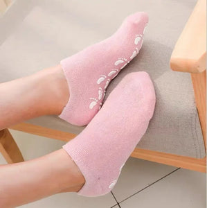 2 PCS Silicone Moisturizing Gel Socks for Cracked Heels - Reusable Foot Mask
