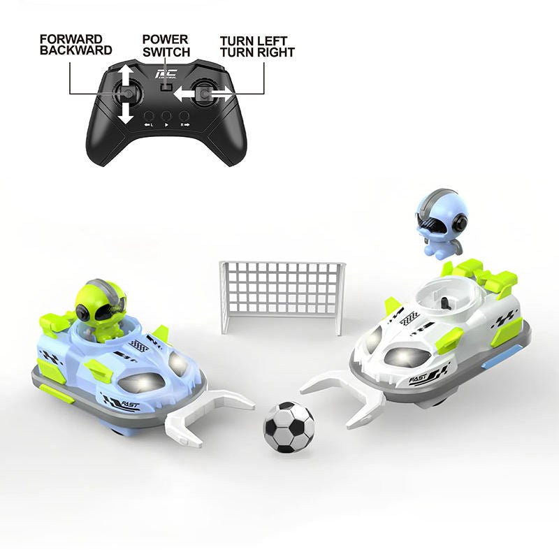 2.4G RC Dual Battle Bumper Cars – Rechargeable Two-Player Set with Light & Sound