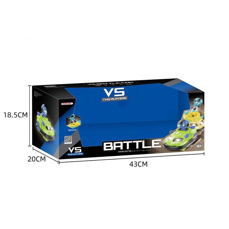 2.4G RC Dual Battle Bumper Cars – Rechargeable Two-Player Set with Light & Sound