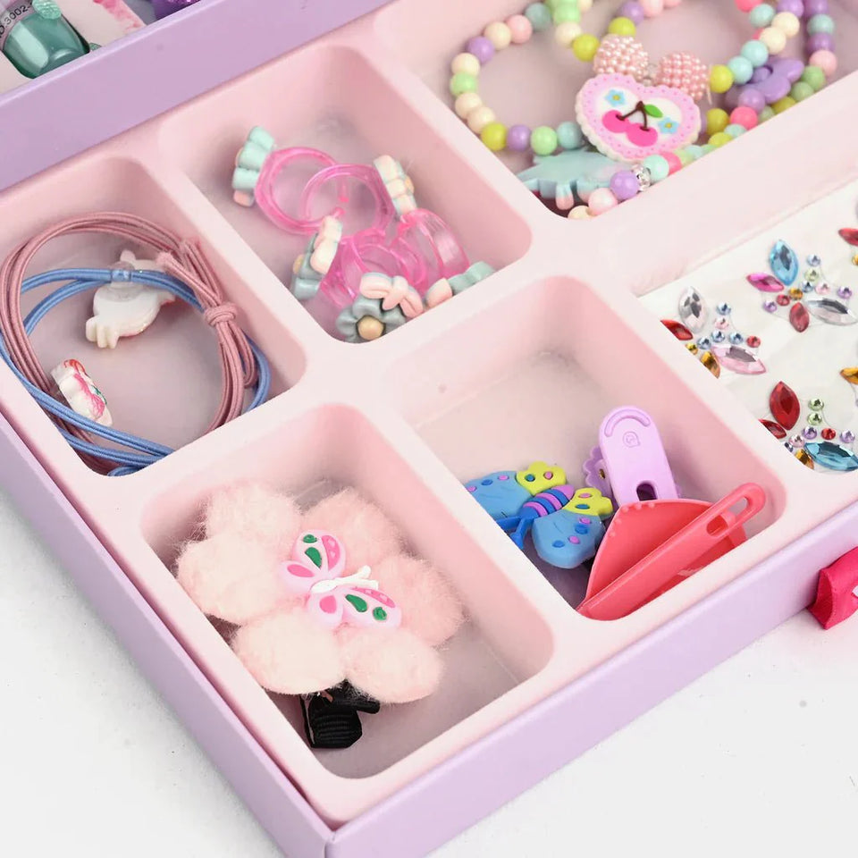 🌈 25+ Elements Mermaid Dream Glow Makeup & Jewellery Creative Box