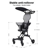 Hashmart Foldable Baby Stroller – Lightweight Travel Stroller for Babies &amp; Toddlers