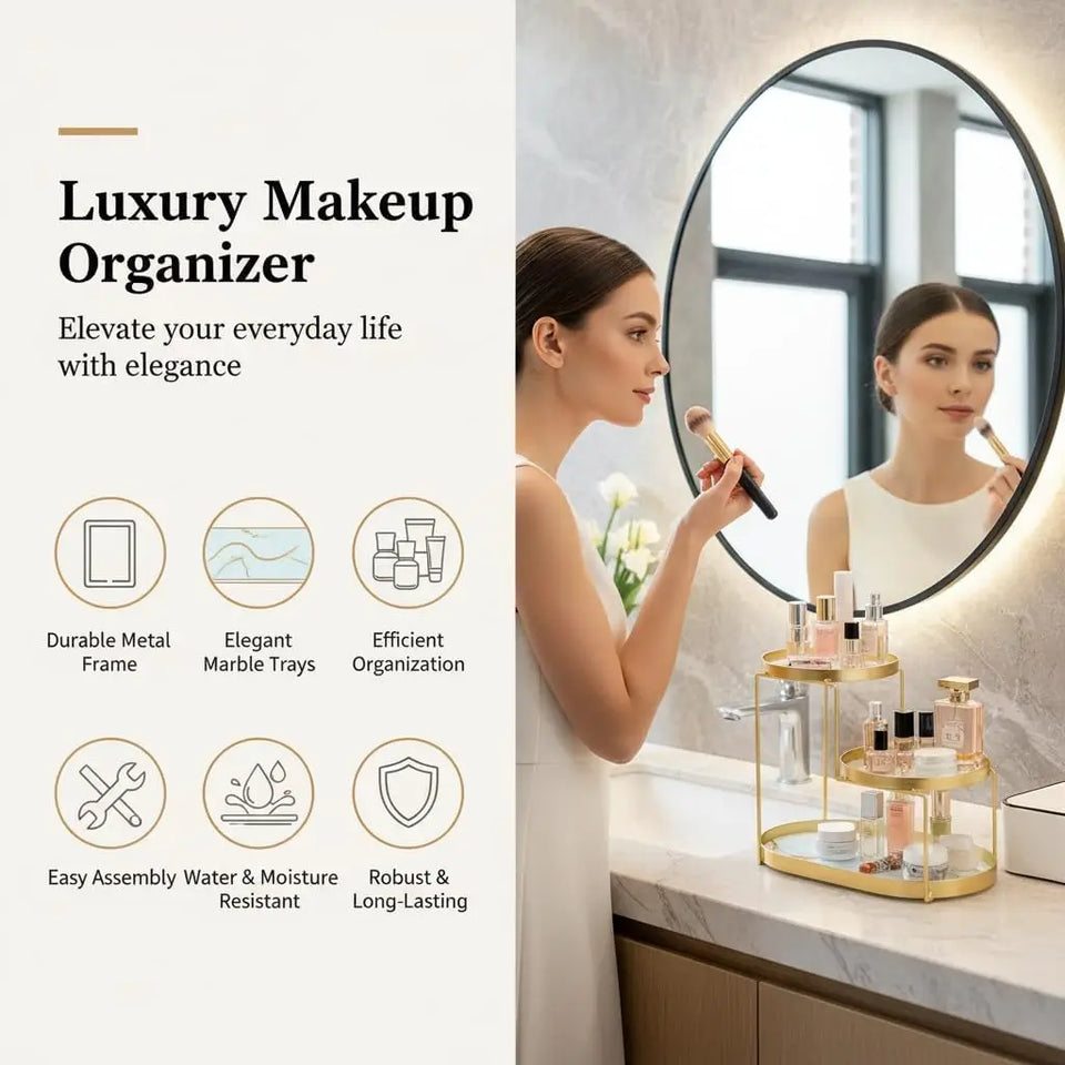 3-Tier Golden Vanity Stand