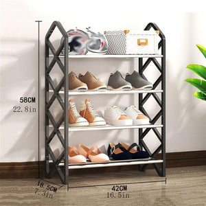 Hashmart 4 Layer Diamond Shoe Rack – Space Saving Shoe Organizer