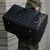PREMIUM BLACK QUILTED DUFFLE BAG + FREE GIFT