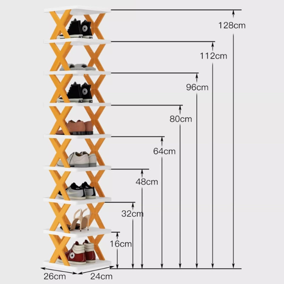 X Shape Shoe Rack