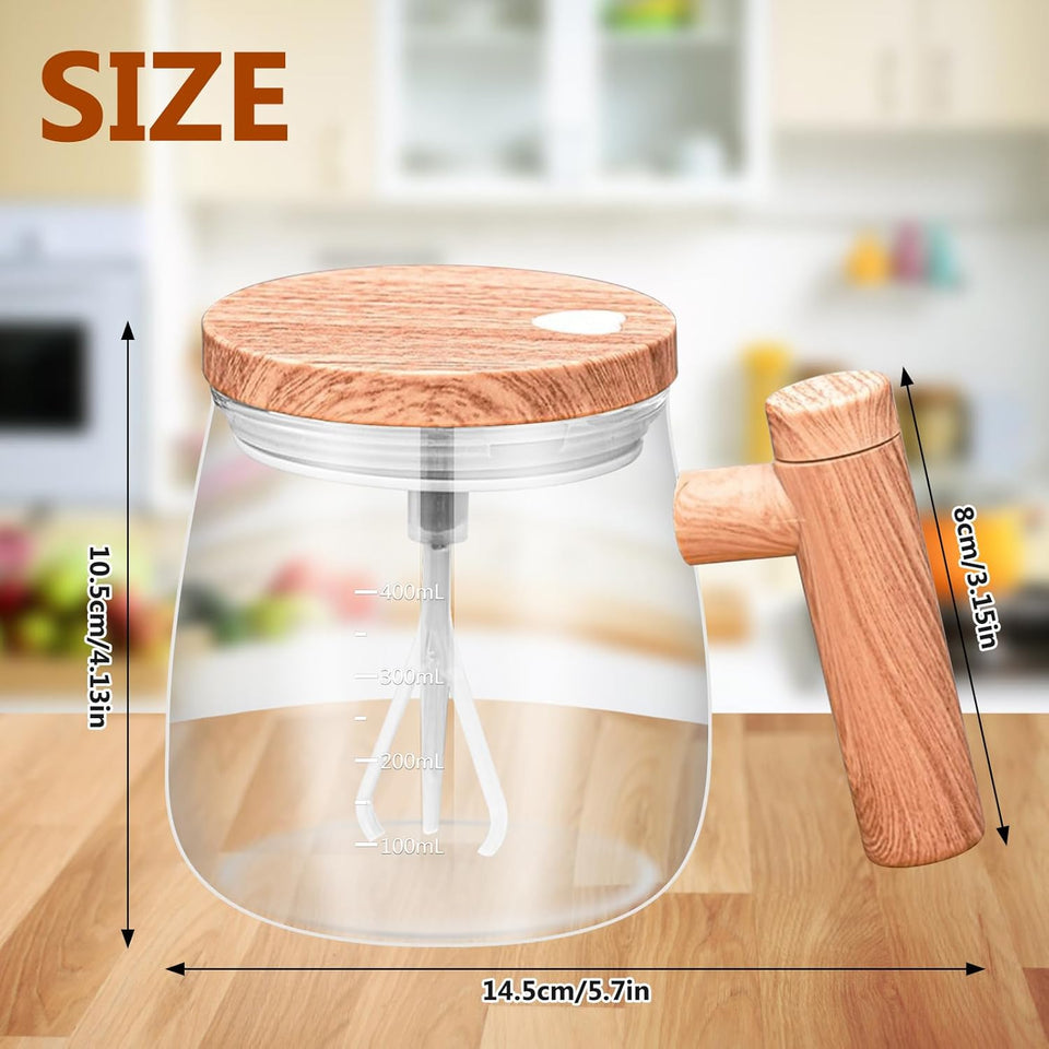 400ml Self Stirring Mug with Lid - Electric Mixing Cup