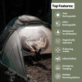 Inflatable Solar Rechargeable LED Camping Light