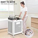 Hashmart Foldable Laundry Basket with Wheels