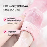 2 PCS Silicone Moisturizing Gel Socks for Cracked Heels - Reusable Foot Mask