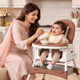 3-in-1 Adjustable Baby Feeding High Chair with Wheels, Safety Belt & Removable Tray | Blue