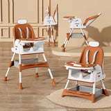 3-in-1 Adjustable Baby Feeding High Chair with Wheels, Safety Belt & Removable Tray | Blue