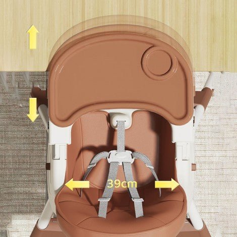 3-in-1 Adjustable Baby Feeding High Chair with Wheels, Safety Belt & Removable Tray | Blue
