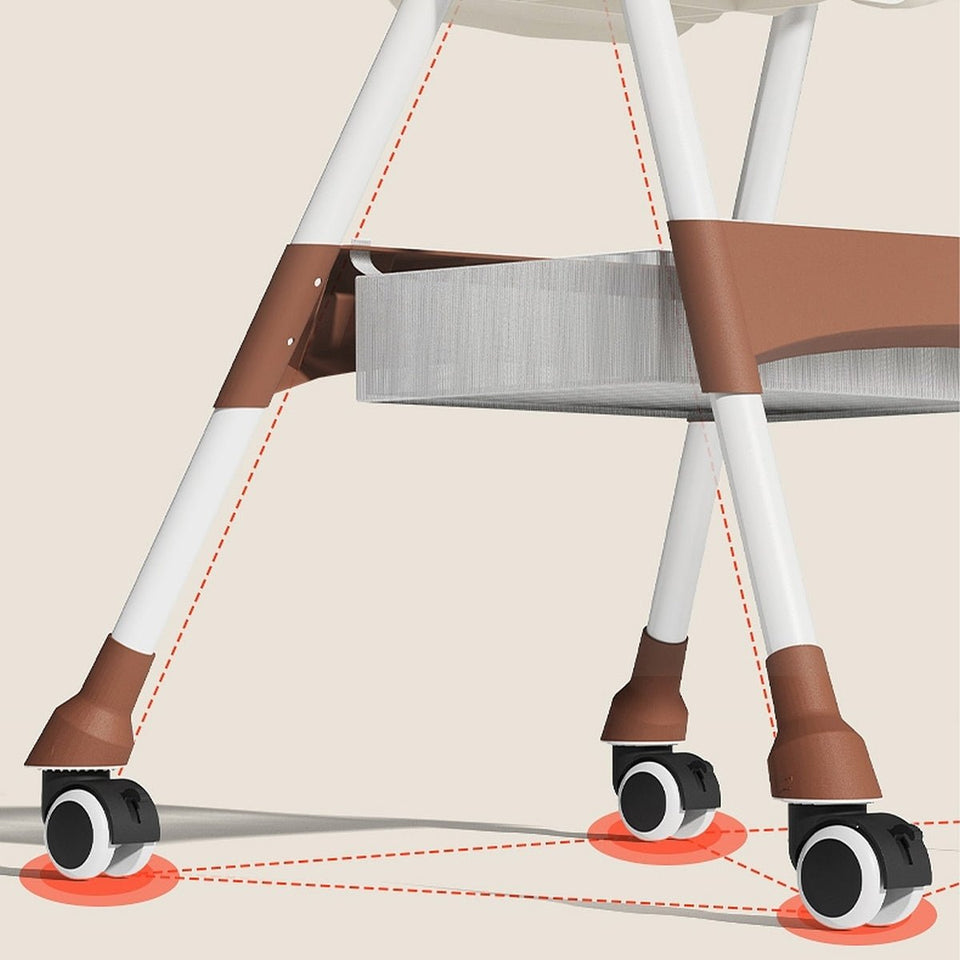 3-in-1 Adjustable Baby Feeding High Chair with Wheels, Safety Belt & Removable Tray | Blue