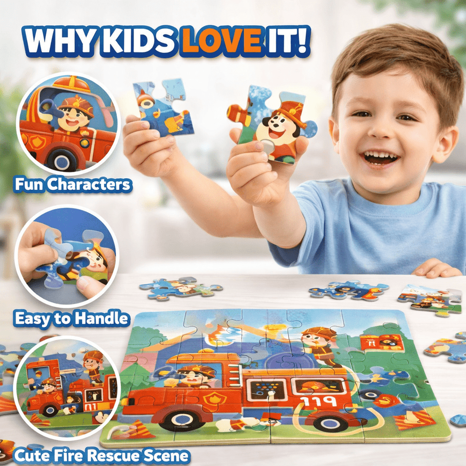 3-in-1 Leveled Puzzle Set – Vehicle Adventure Learning Puzzle |48 Pcs