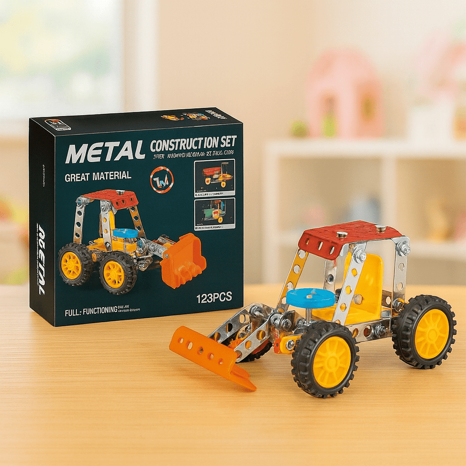 3-in-1 Metal Trucks Construction Set