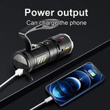 Ultra Powerful Flashlight USB Rechargeable Portable Lantern with COB Lights Outdoor