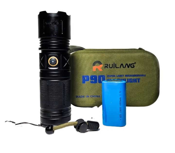 Ruilang P90 Imported LED Torch Light | 1KM Range Flashlight