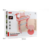 37-Key Multifunctional Cartoon Electronic Piano with Stool & Microphone