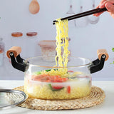 Glass Cooking Pot - Heat Resistant Cooking Bowl