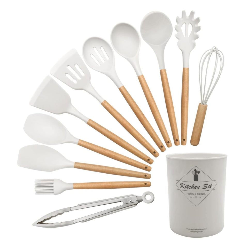 12 Piece Silicone Spoon Set