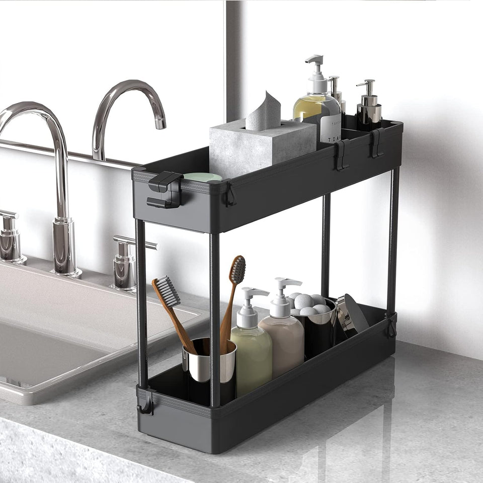 4 Tier Slim Storage Trolly with Wheels