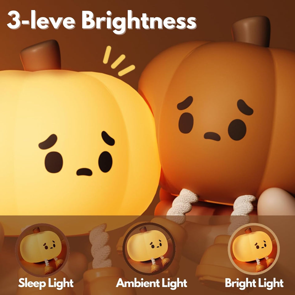 Night Light Cute Pumpkin Silicone Lamp