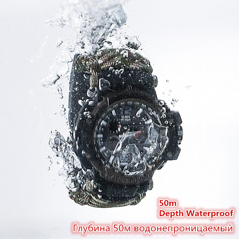 Yuzex Survival Watch, 6 in 1 Paracord Bracelet Compass Watch