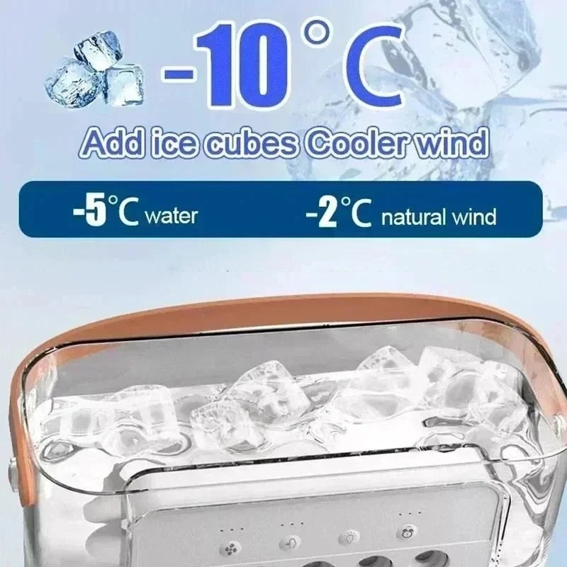 Portable 3 In 1 Humidifier Fan Mini Air Conditioners USB Mini fan LED Night Light Water Mist Fun Air Cooler