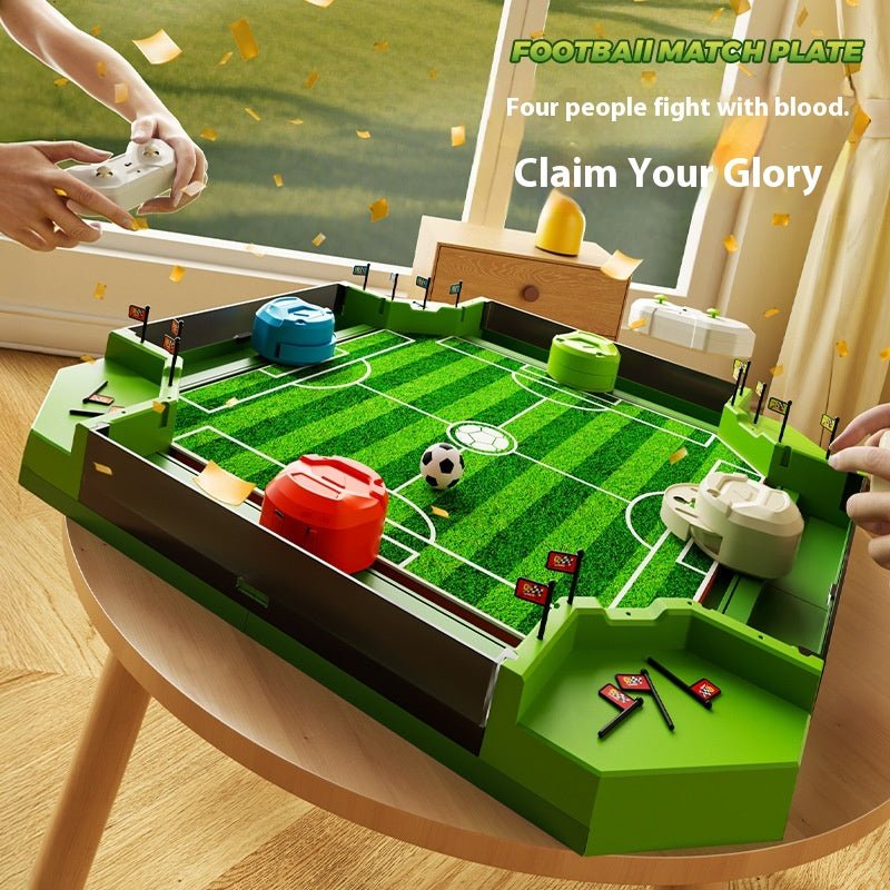 4-Player Tabletop Football Arena Set – Remote Control Battle Soccer Game