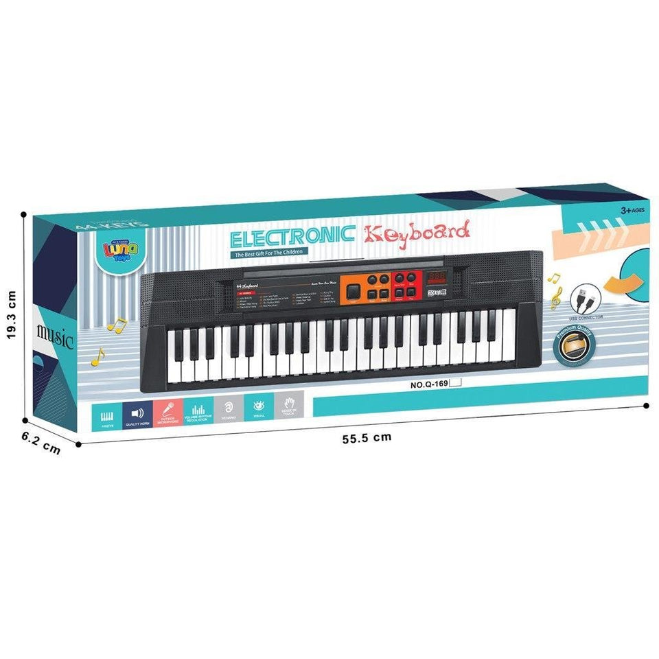 44-Key Electronic Keyboard with Microphone
