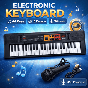 44-Key Electronic Keyboard with Microphone