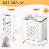 Hashmart Foldable Laundry Basket with Wheels