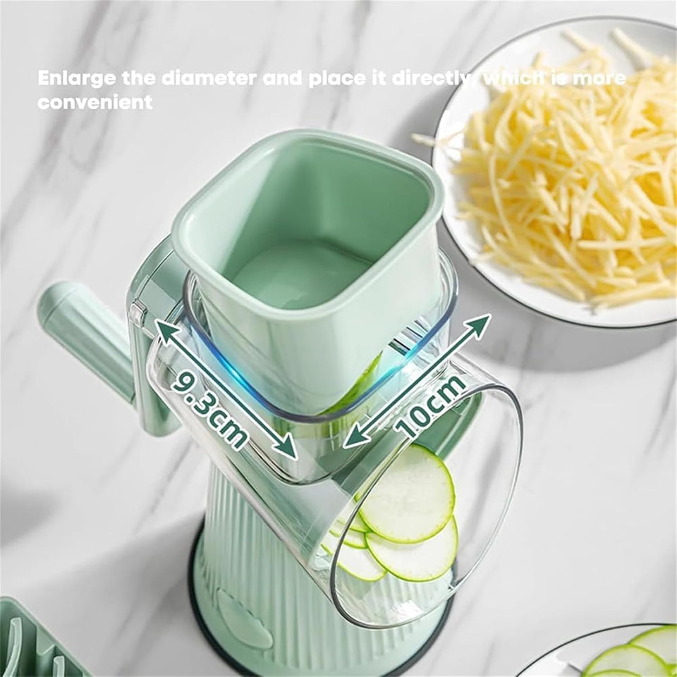 HaHshmart Manual Tabletop Drum Grater &amp; Vegetable Slicer – Multifunction Kitchen Cutter