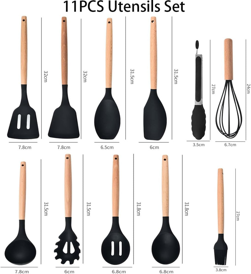 19-Pieces Silicone Kitchen Utensil Set