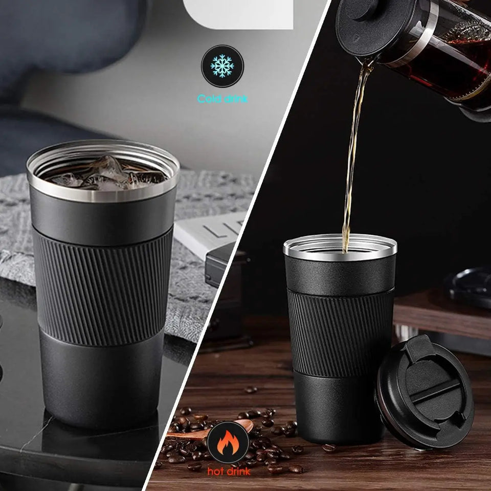 Hashmart Stainless Steel Coffee Mug with lid