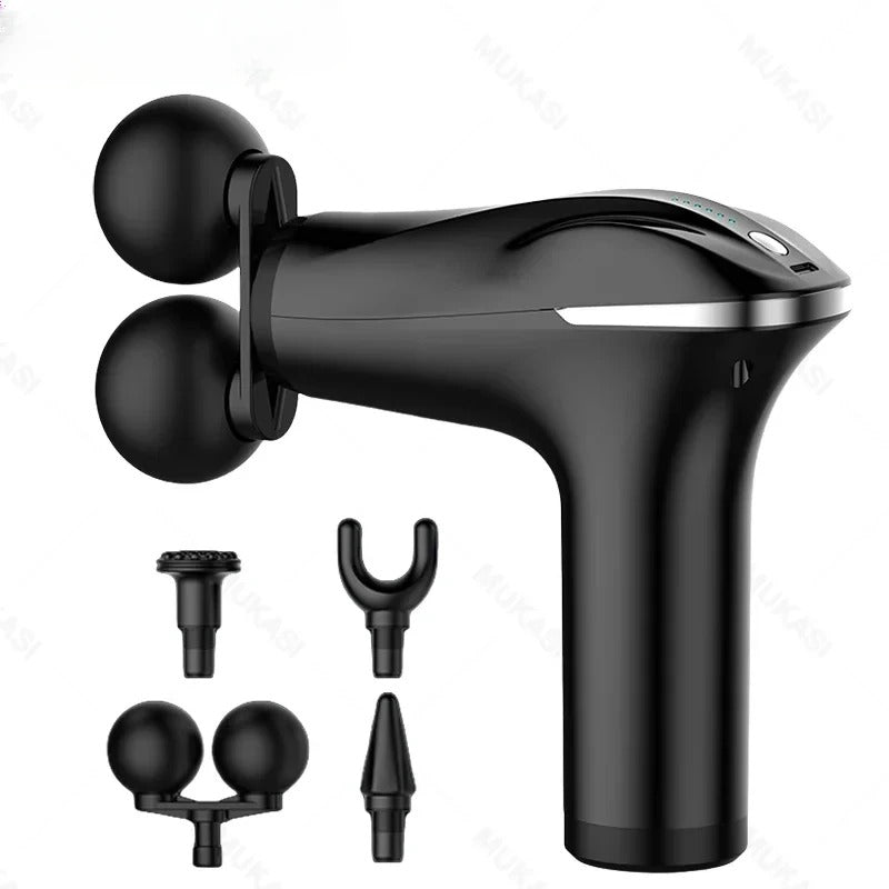 Double Head Massage Gun Rechargeable Handheld Muscle Massager