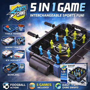 🎮 5-in-1 Multi Game Table for Kids & Family