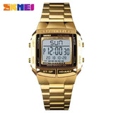 SKMEI 1381 Sports Fashion Digital Waterproof Stainless Steel Watches for Men