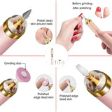 Salon Nails Kit, Electronic Rechargeable Nail File and Full Manicure and Pedicure Tool