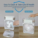 Portable 3 In 1 Humidifier Fan Mini Air Conditioners USB Mini fan LED Night Light Water Mist Fun Air Cooler