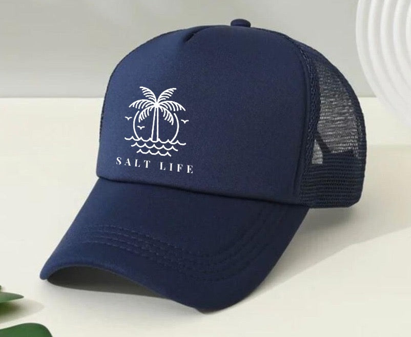 Salt blue net cap
