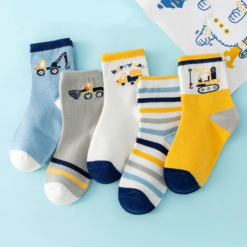 5 Pairs Children Socks Thickened Wool Warm Socks Kids Boys and Girls Winter Soft Warm Socks