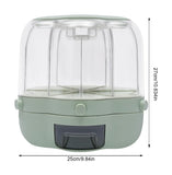 6-Grid Rotating Food Dispenser - Grain Storage Box