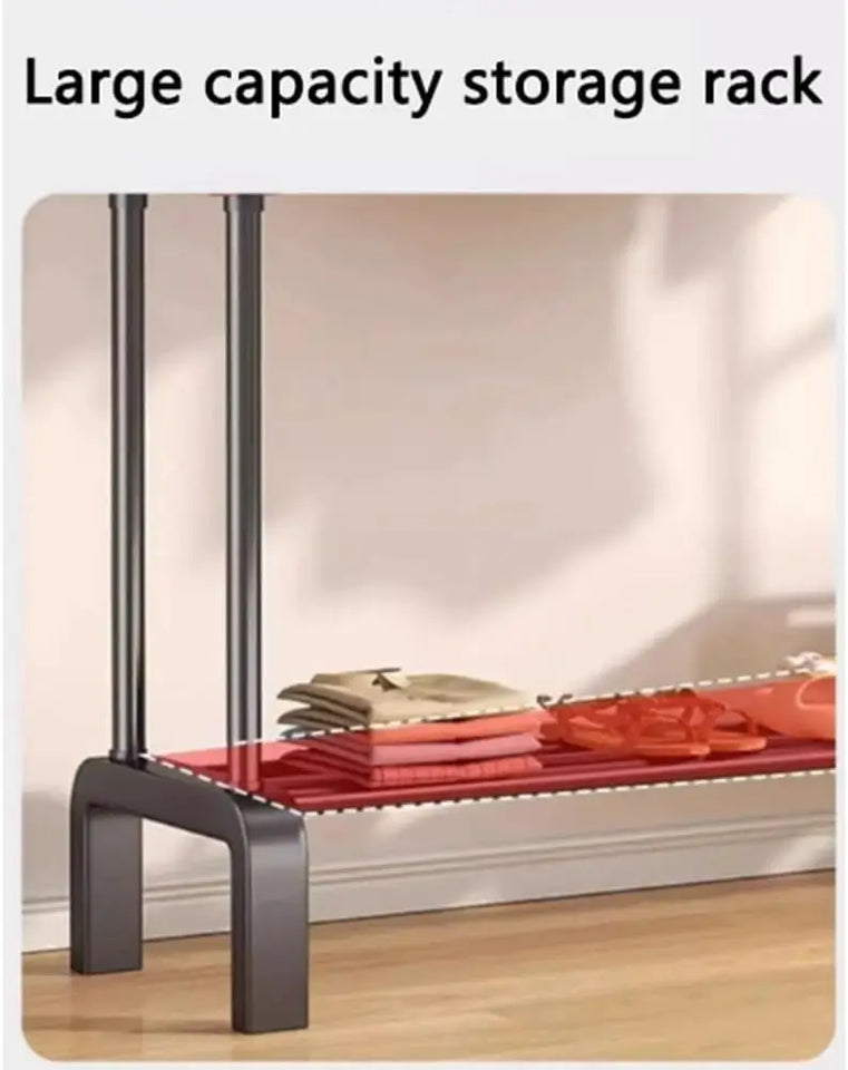 Hashmart Metal Clothing Rack Double Pole