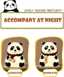 Night Light Cute Panda with Muffler Silicon Lamp